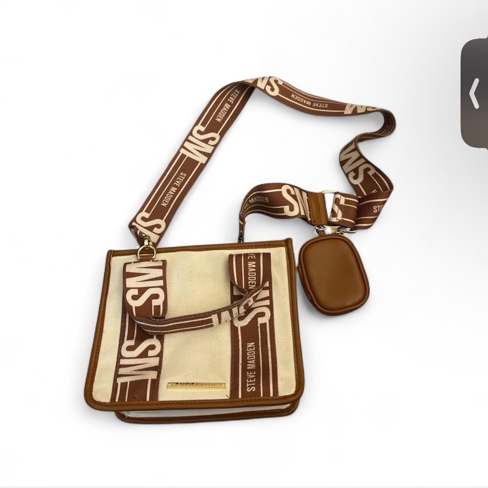 Steve Madden Brown Leather Crossbody Bag